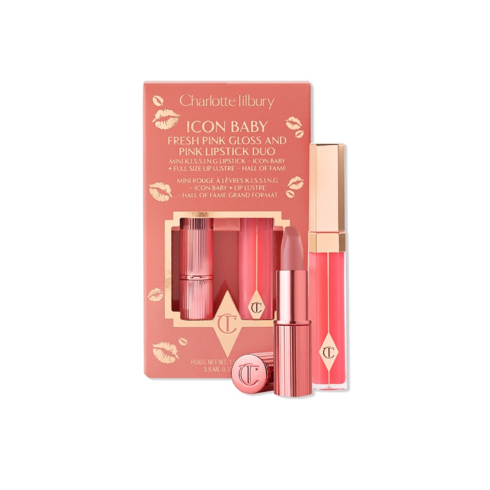 Charlotte Tilbury Kissing Lipstick Icon Baby & Lip Lustre Hall of Fame